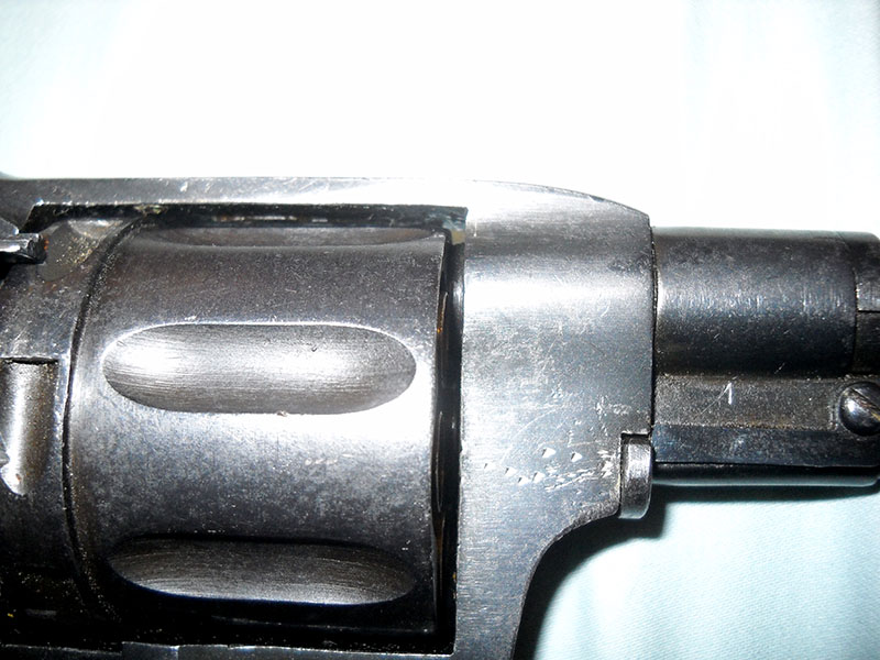 close-up of 1895 Nagant cylinder, hammer cocked